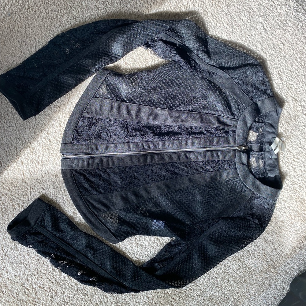 Elegant Black Lace Women's Jacket